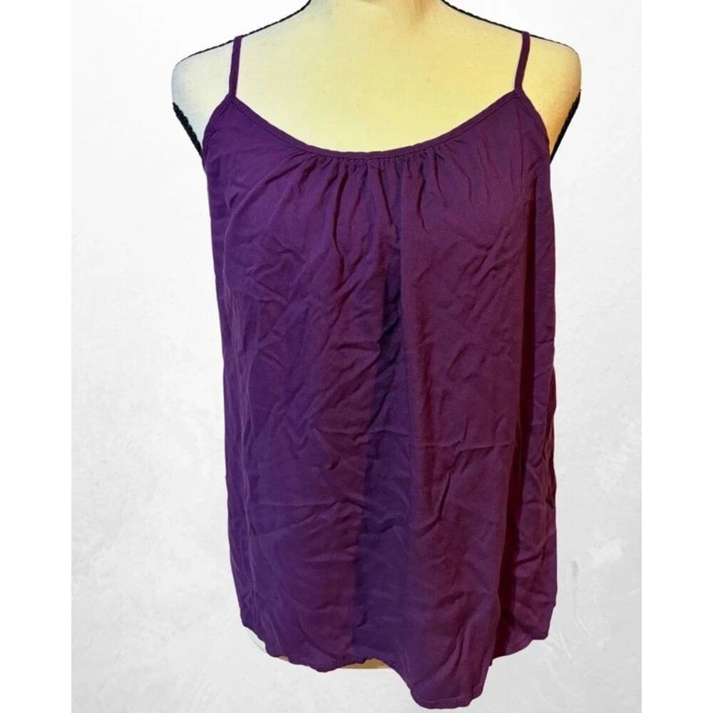 Merona Purple Rayon Cami Tank Top Size XS Adjustable Strap Layering Top
